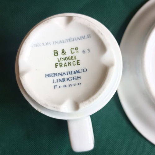 Vintage Bernardaud Limoges Coffee Cup and Saucer Le Méridien 90s like new