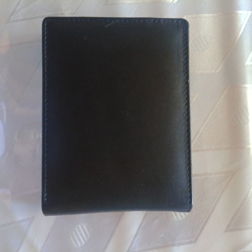 Men's leather wallet new, black
