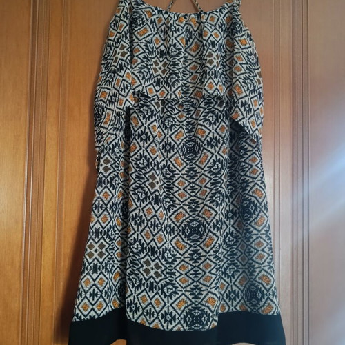 Summer dress Bershka like new, black and orange, size S
