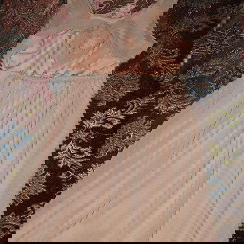 Φόρεμα νούμερο 16 ροζ σαν καινούργιο, αέρινο με φόδρα και ανοικτή πλάτη