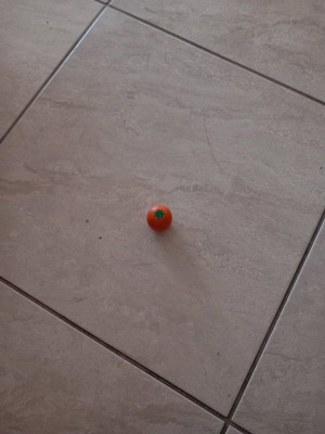 Orange ball like new, plastic