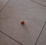 Orange ball like new, plastic