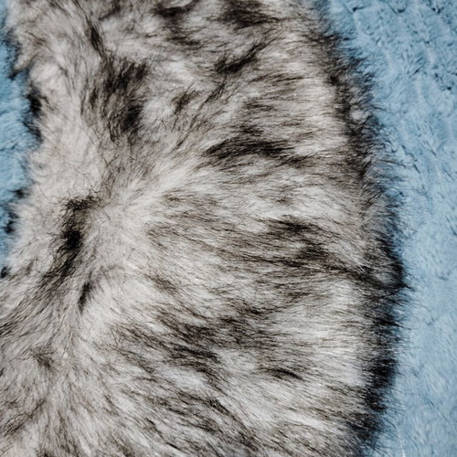 Synthetic fur collar, grey