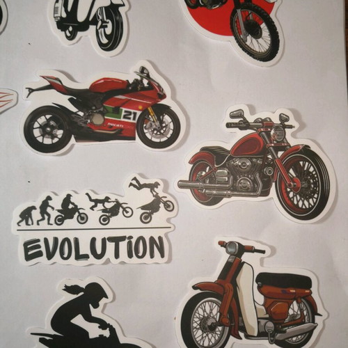 Motorcycle stickers new, pack of 15 pieces