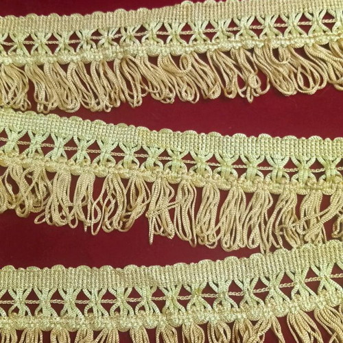 Two pieces of wide two-tone fringe new, 2 and 3 meters