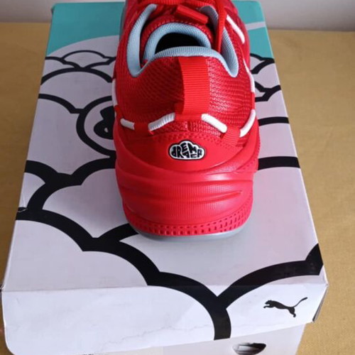 Puma Basketball 44J Cole athletic shoes like new, red