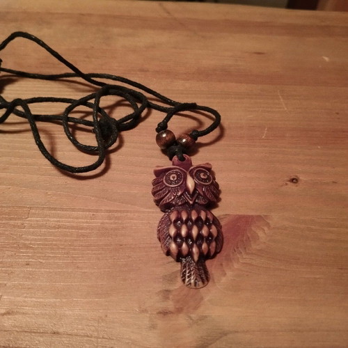 Boho owl necklace used in excellent condition