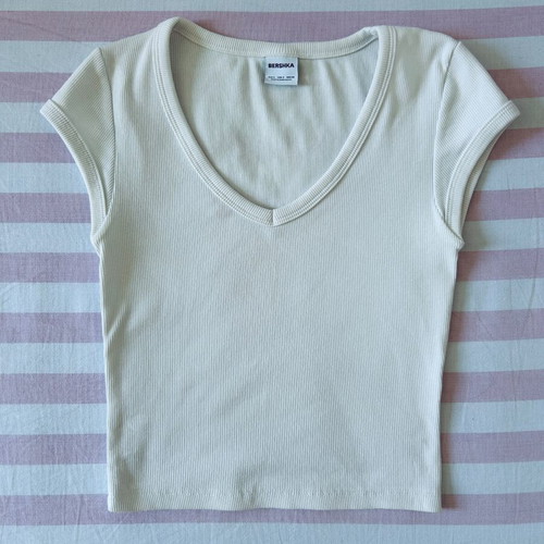 Bershka white top like new, size S