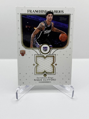 25-26 Topps Flagship Nique Clifford RC Franchise Fabrics like new