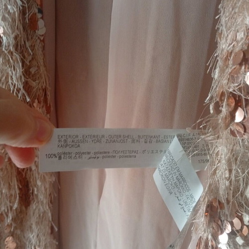 Zara women's coat new, beige and pink, size L