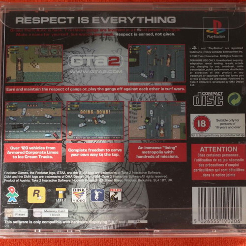 GTA2 PlayStation 1 used, complete English version with map