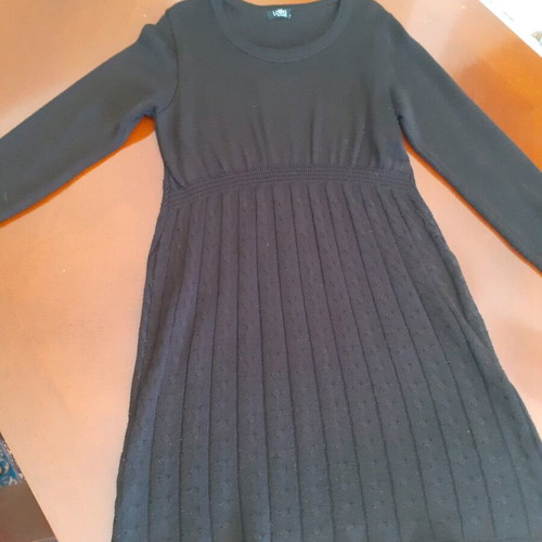 Knitted dress like new, brown, Lolita, wool and polyester