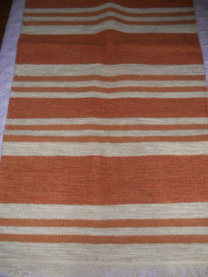 Wool Dhurry rug from India new, 1.70 x 0.80 m