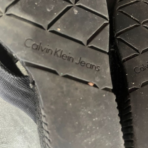 Calvin Klein platform sandals size 39 used, cotton fabric