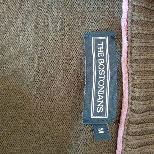 The Bostonians zip-up cardigan used, dark green, size M