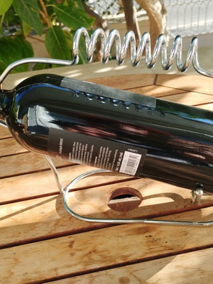 Vintage metal wine holder made of stainless steel like new