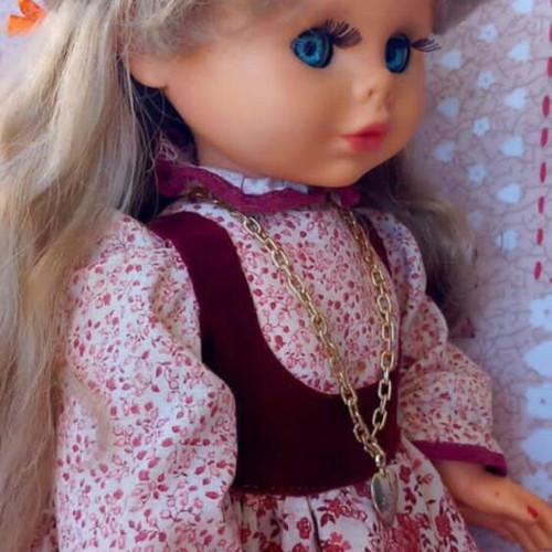 El Greco Dream Doll 45cm like new with velvet floral dress