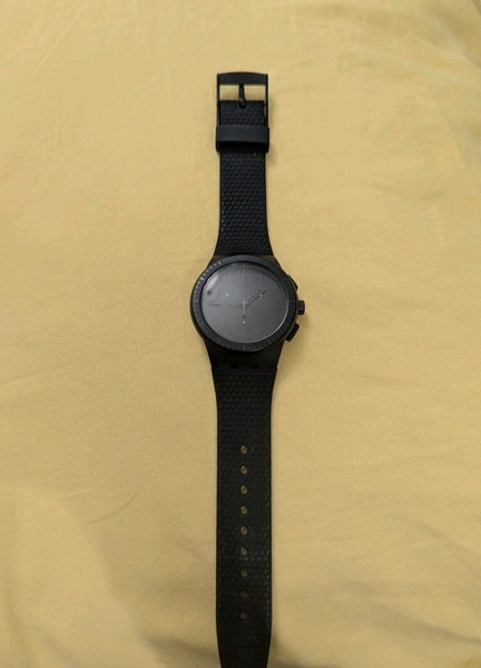 SWATCH CHRONO PLASTIC PIEGE Black silicone Strap