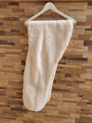 Vintage Faux Mink γούνινο σάλι σαν καινούργιο, ιβουάρ