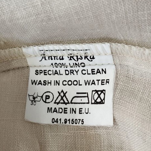 Anna Riska linen shirt 100% beige like new, size S