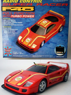 Vintage Porsche F40 Super Racer remote control 1:16 new Well Tech