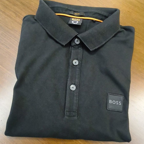 Boss Stretch Cotton Slim-Fit Polo Shirt L used, black