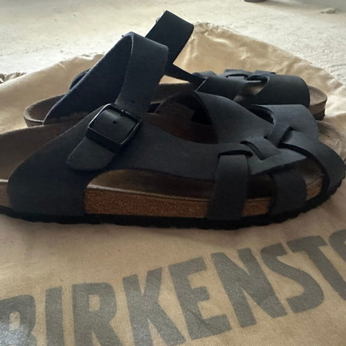 Birkenstock Pisa slippers with natural leather insole, dark blue