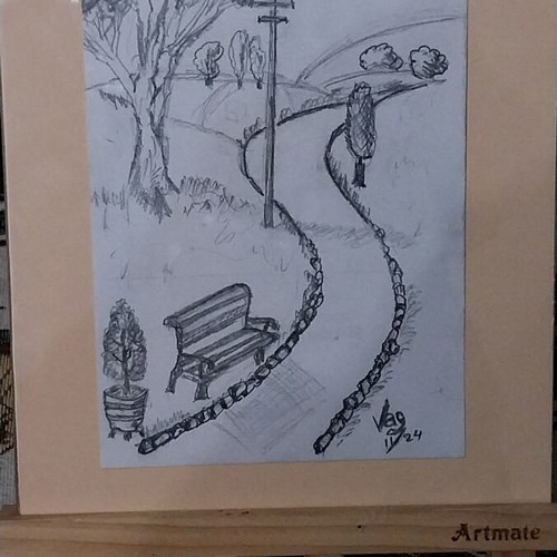 Pencil drawing original artwork 14 x 21 cm new