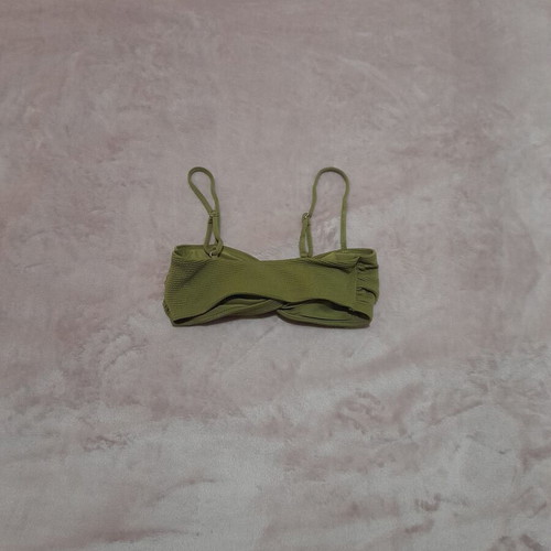 H&M swimsuit top with adjustable straps, green