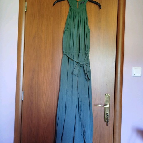 Midi dress halter neck green Trendyol used, size M