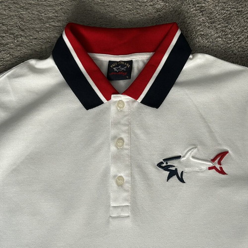 Paul & Shark Coastside Contrast Polo Shirt White M New