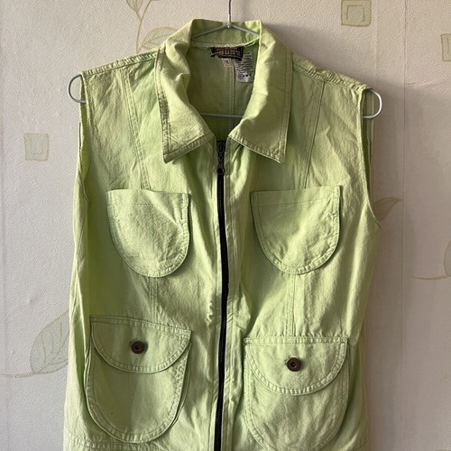 Vest A-Style new, green, size S, thin fabric with pockets