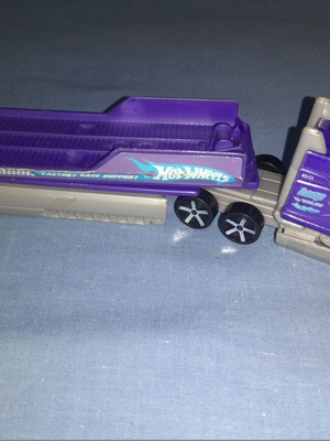 Hot Wheels Semi Truck Tractor Trailer μεταχειρισμένο 2002 με μπλε φλόγες
