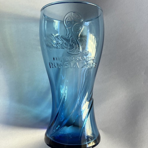 Coca-Cola collectible glass FIFA World Cup 2018 Russia, blue
