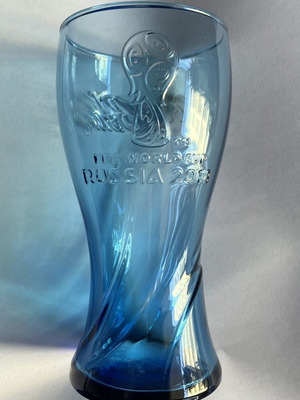 Coca-Cola collectible glass FIFA World Cup 2018 Russia, blue