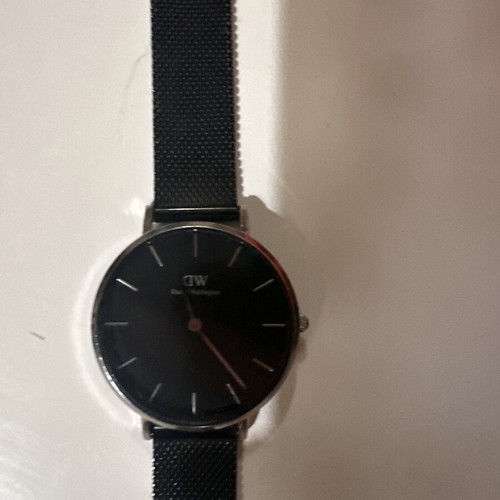 Daniel Wellington Petite Ashfield women's watch 32mm battery with black metal bracelet