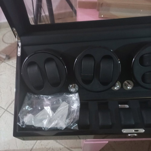 Luxury automatic watch winder with display for 8 watches and 12 storage slots new