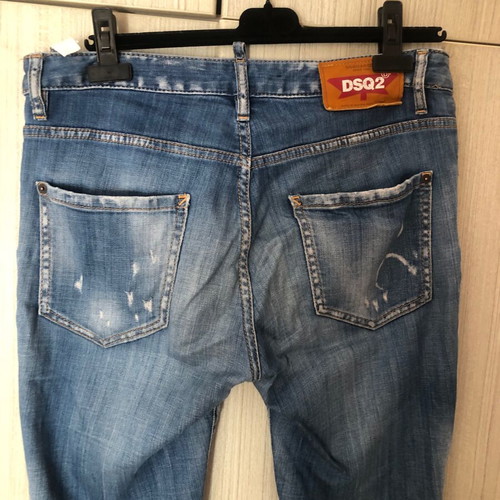 Dsquared blue distressed slim jeans size 42 large used