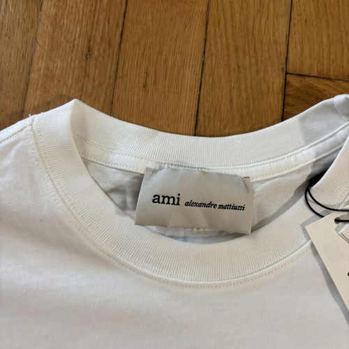 Ami Paris T-shirt white with red heart logo, size M