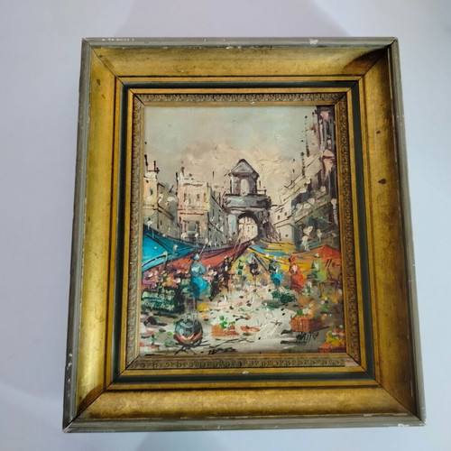 Oil painting with signature, framed
