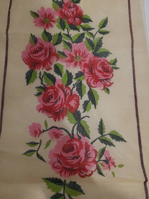 Canvas for embroidery roses