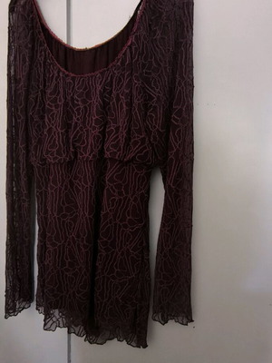 Women's purple lined blouse like new size L