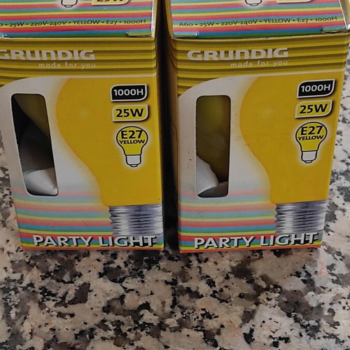 Yellow incandescent bulb 25W E27 Grundig new