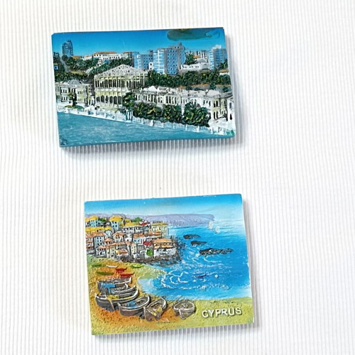 Set of 2 Cyprus fridge magnets