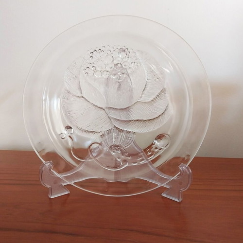 Pioni plate by Nuutajärvi vintage like new, Finnish art