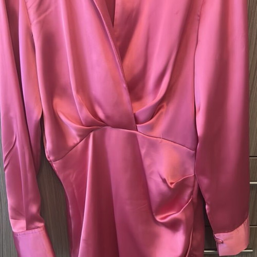 Zara satin dress like new, pink, size S