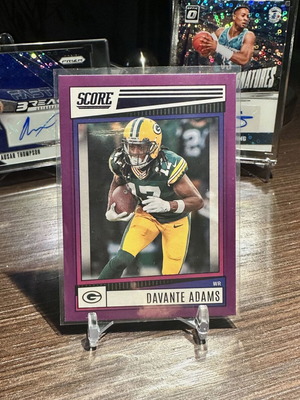 2022 Panini Score Card #93 Davante Adams Purple Parallel new