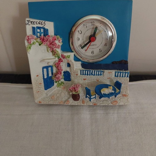 Decorative item from Spetses with clock new