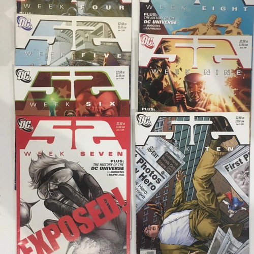 52 DC Comics pack of 7 issues used, English