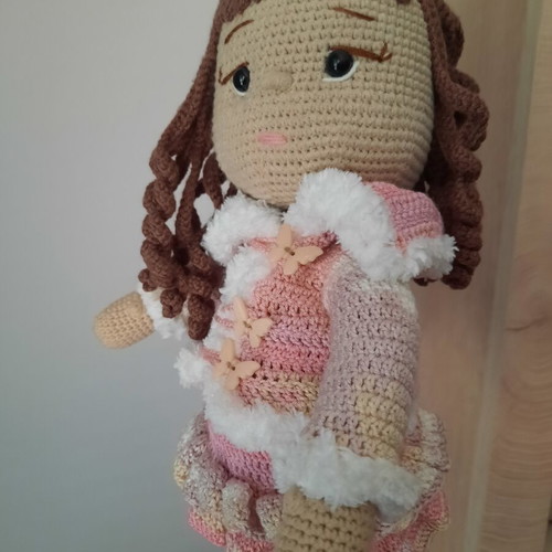 Handmade amigurumi doll 43 cm with removable clothes